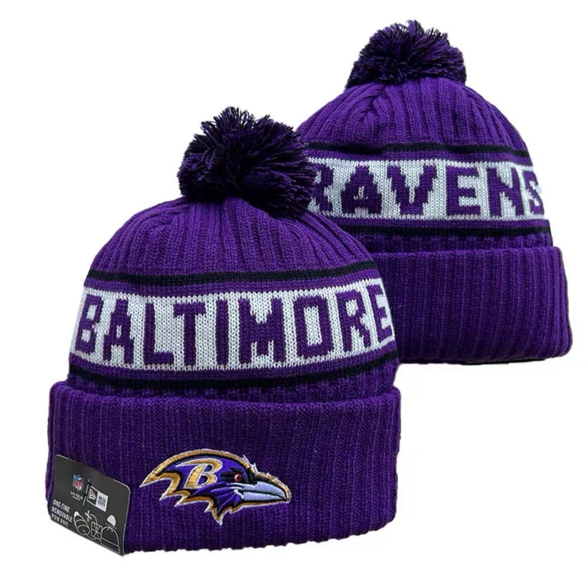 Baltimore Ravens New Era Beanie Knit Pom Winter NFL TEAMS Hat US SHIP IN 1 DAY G