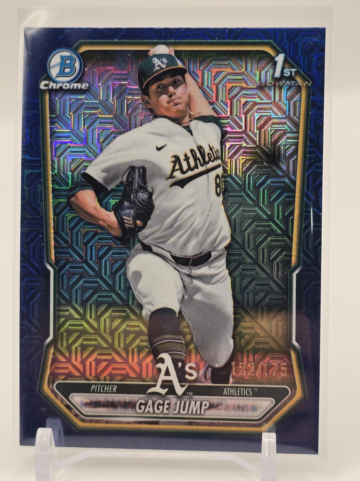 2026 Bowman #BCP-15 Gage Jump 1st Navy Mojo Refractor /175 – Athletics