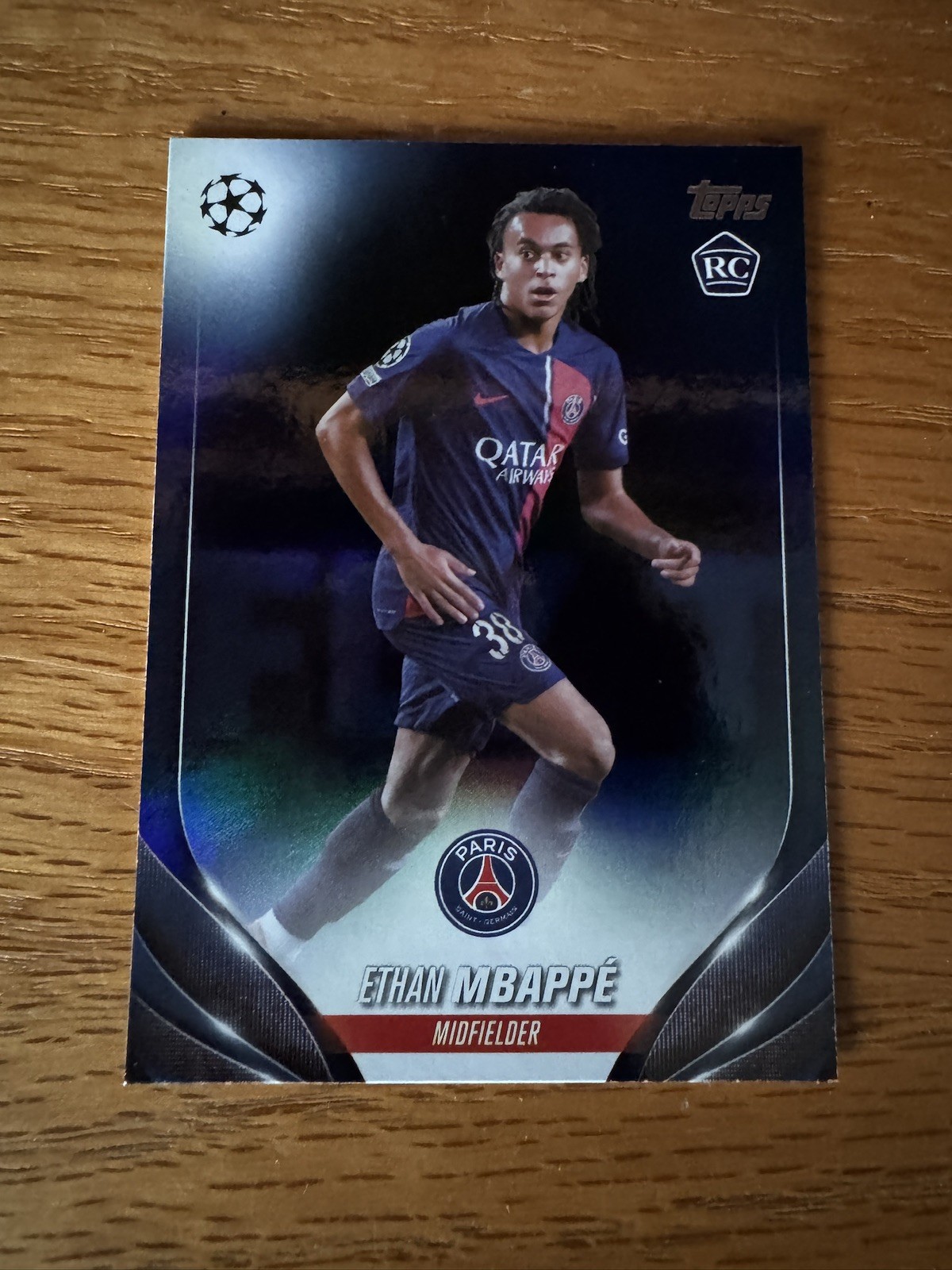 2023-24 Topps UCC Ethan Mbappe RC Blue /250 France PSG Losc Lille