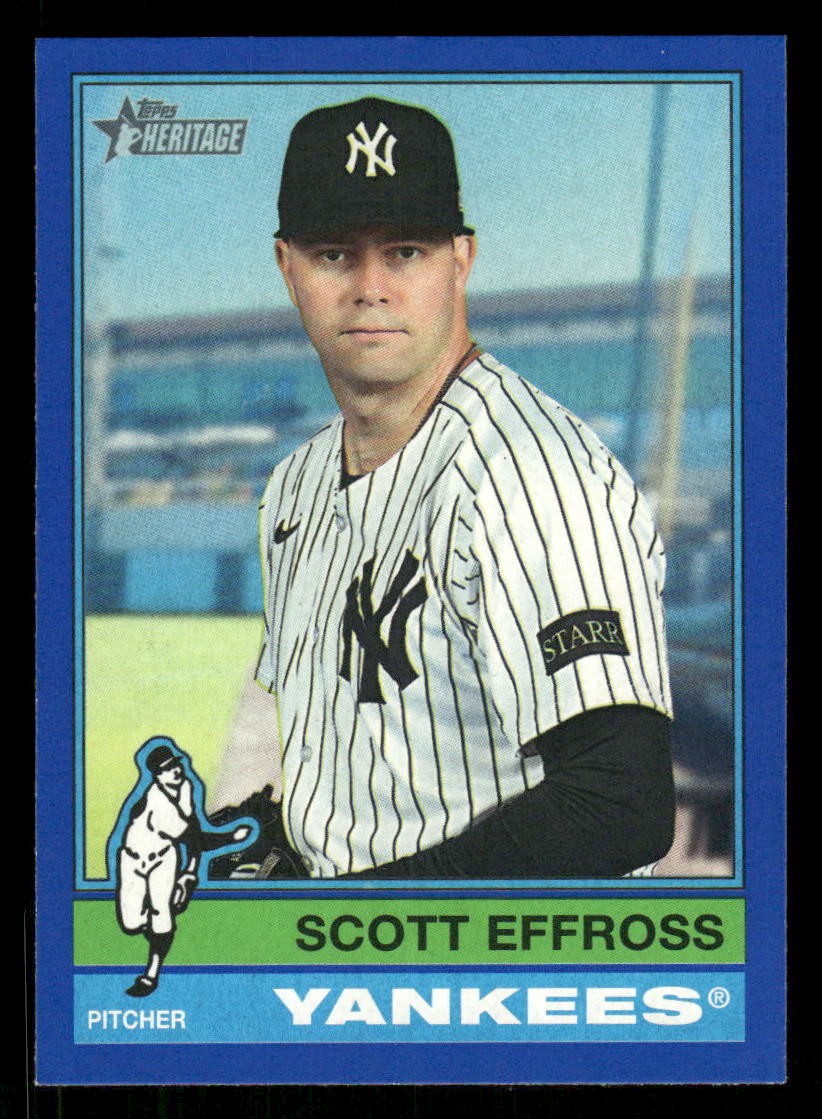 2025 Topps Heritage Dark Blue Border #636 Scott Effross [NM] [Parallel Card]