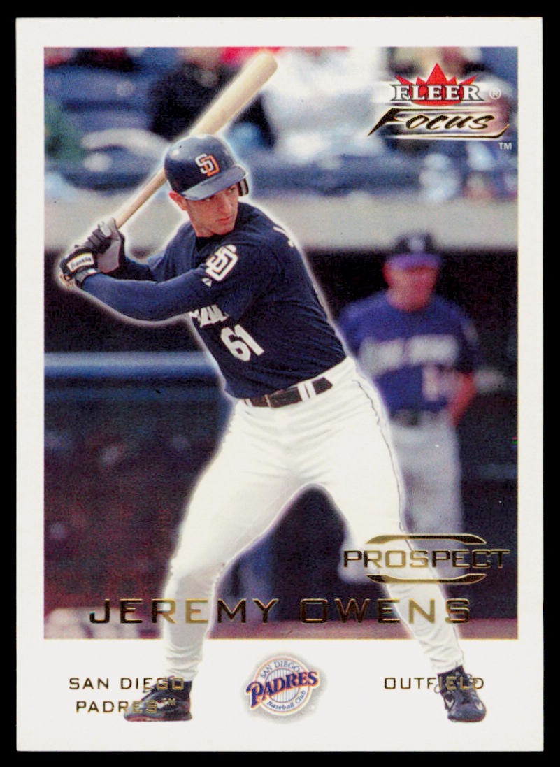 2001 Fleer Platinum – 2001 Fleer Focus Update #243 Jeremy Owens SN 240/999