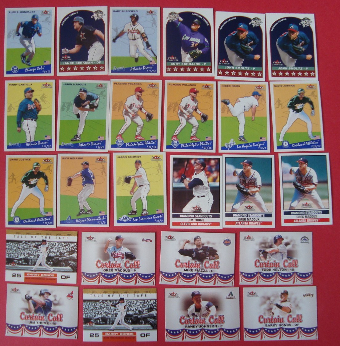 Lot over (1100) 2002 Fleer Tradition Update BASEBALL cards