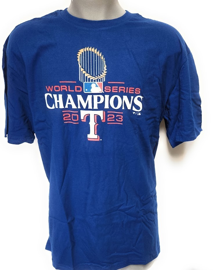 Mens Fanatics Texas Rangers 2023 World Series Champions MLB Baseball T-Shirt