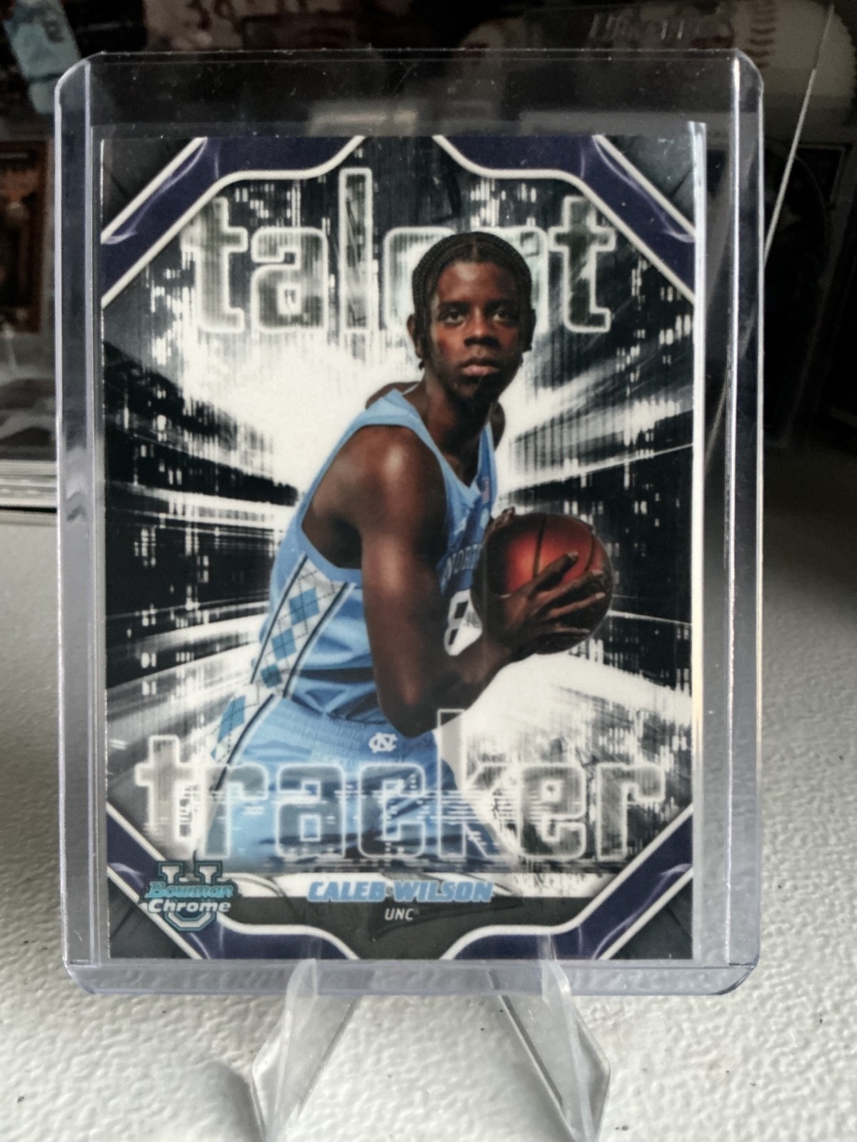 2025-26 Topps Bowman #TT-9 Caleb Wilson Talent Tracker UNC