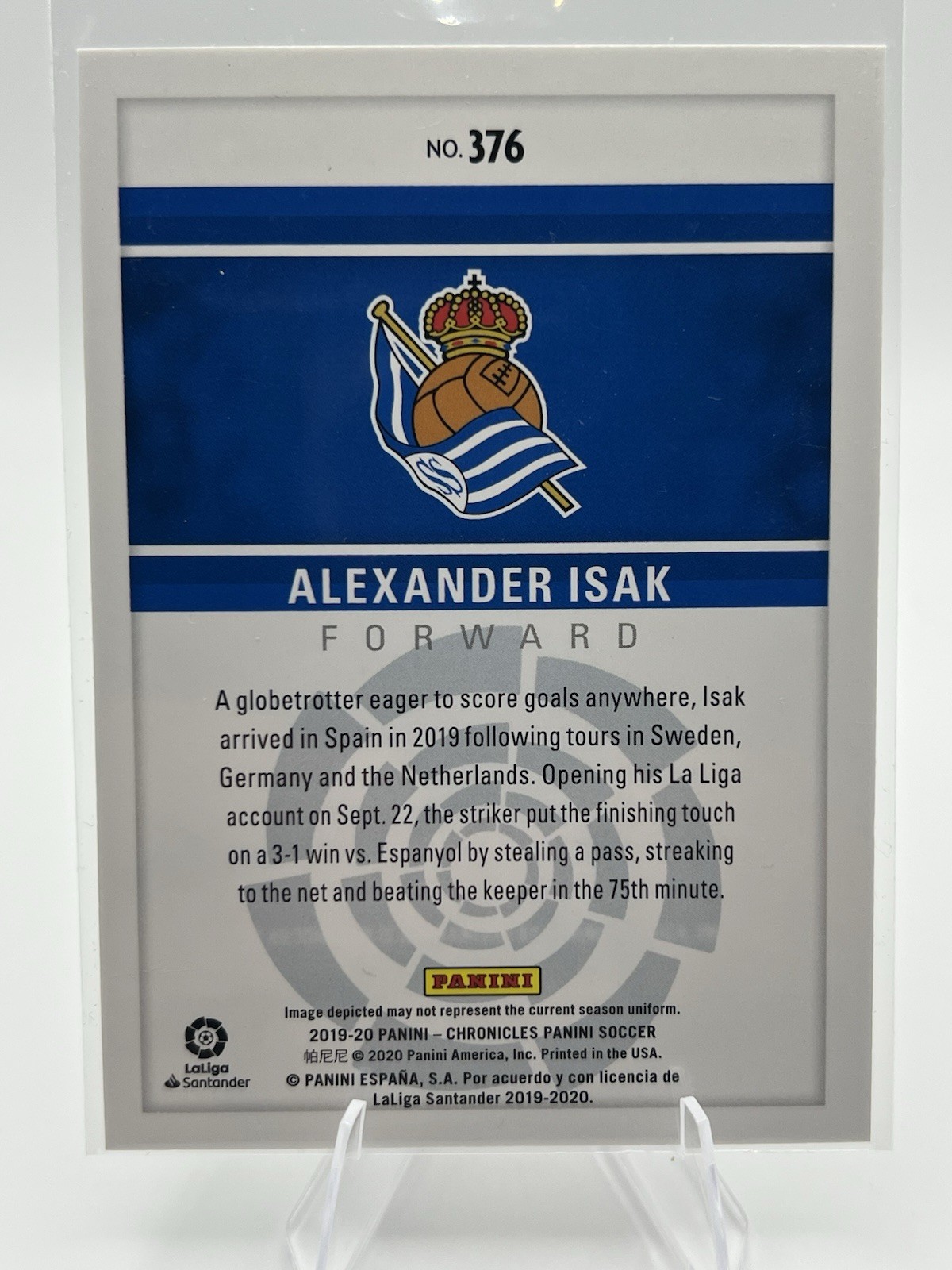 2019-20 Panini Chronicles – Panini La Liga Alexander Isak #376 (RC)