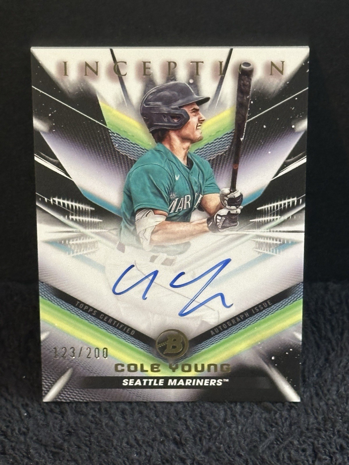Cole Young 2023 Bowman Inception Auto /200 Seattle Mariners