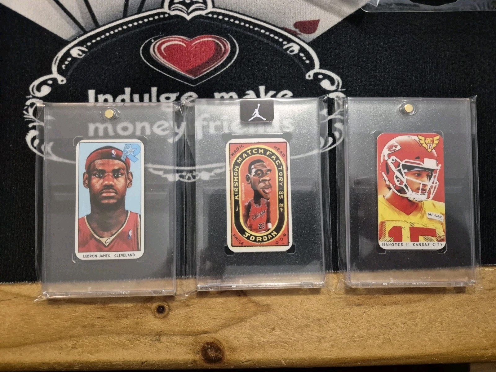 Michael Jordan/LeBron James/Patrick Maholmes Tobacco LOT OF 3