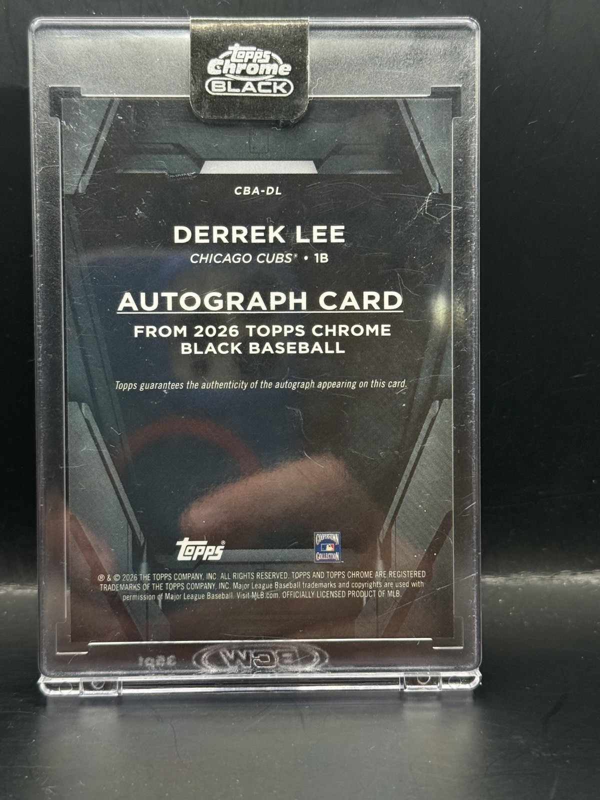 #CBA-DL Derrek Lee 2026 Topps Chrome Black SN, AU AU #/99 Cubs Autographs Green