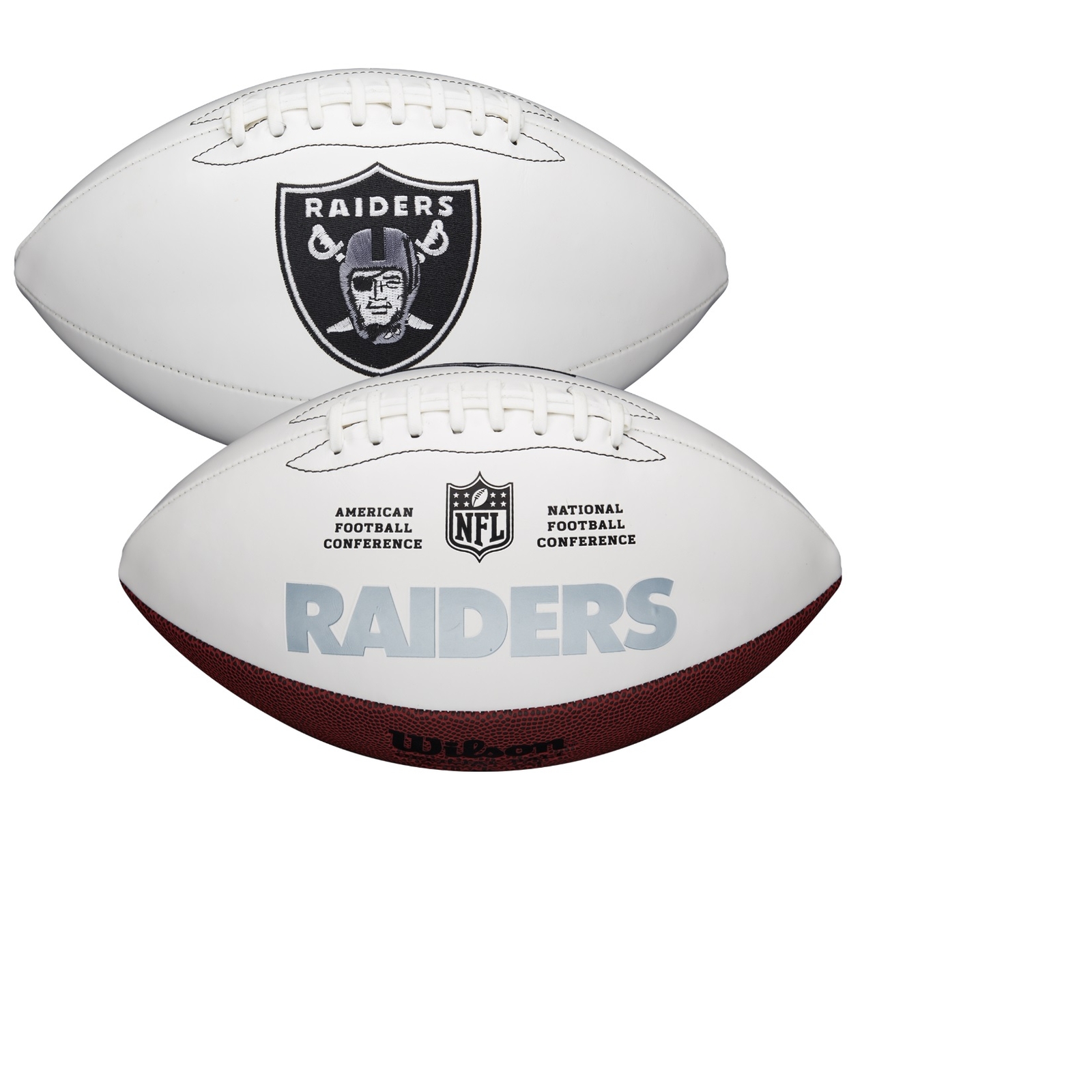 Las Vegas Raiders Full Size NFL Signature Series White Panel Football by Wilson