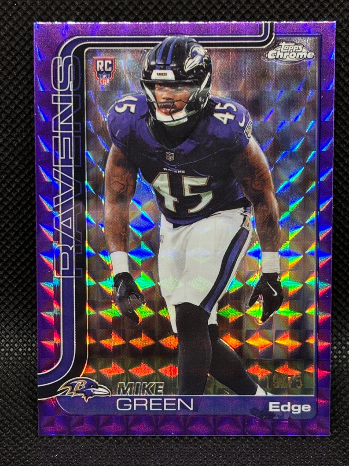 2025 Topps Chrome Mike Green /75 RC rookie PURPLE Geometric COLOR MATCH mint+