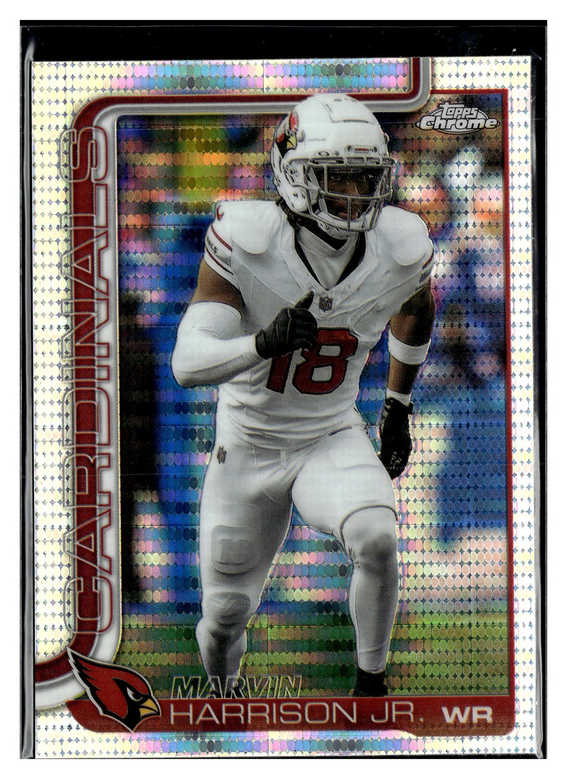 Marvin Harrison Jr 2025 Topps Chrome Pulsar Refractor #1 Arizona Cardinals NFL
