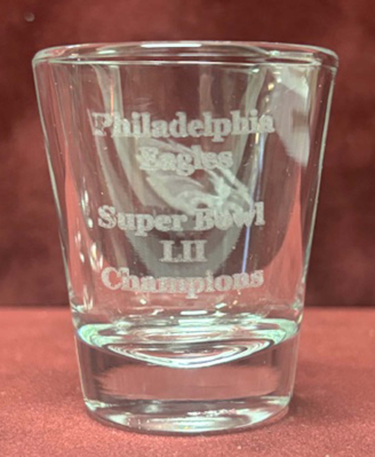 PHILADELPHIA EAGLES SUPER BOWL LII CHAMPIONS 2 OZ HEAVY DUTY SHOT GLASS