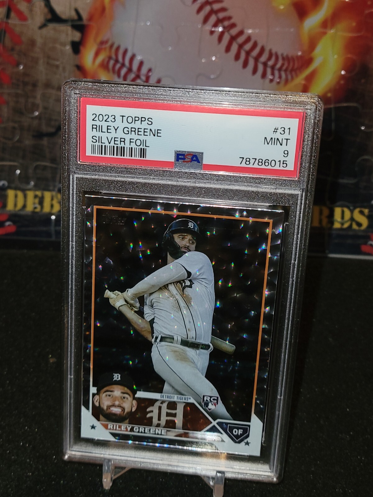 2023 Topps #31 Riley Greene SILVER FOIL PSA 9 Mint