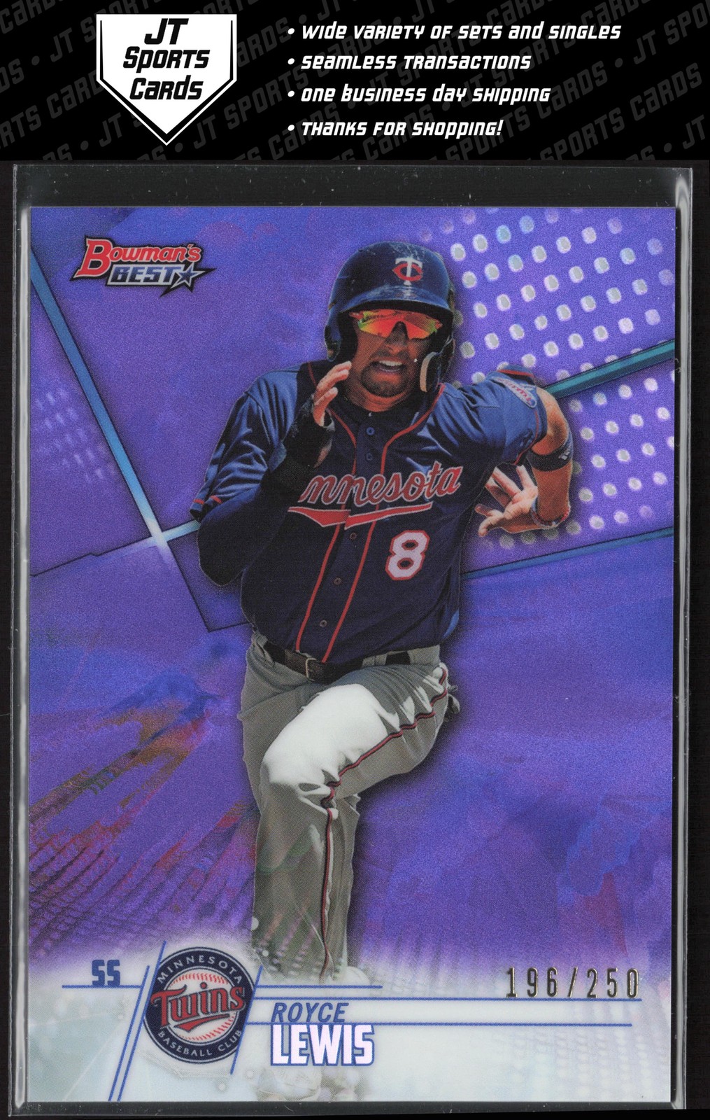 2018 Bowmans Best Royce Lewis TP-18 Purple Refractor /250 Minnesota Twins