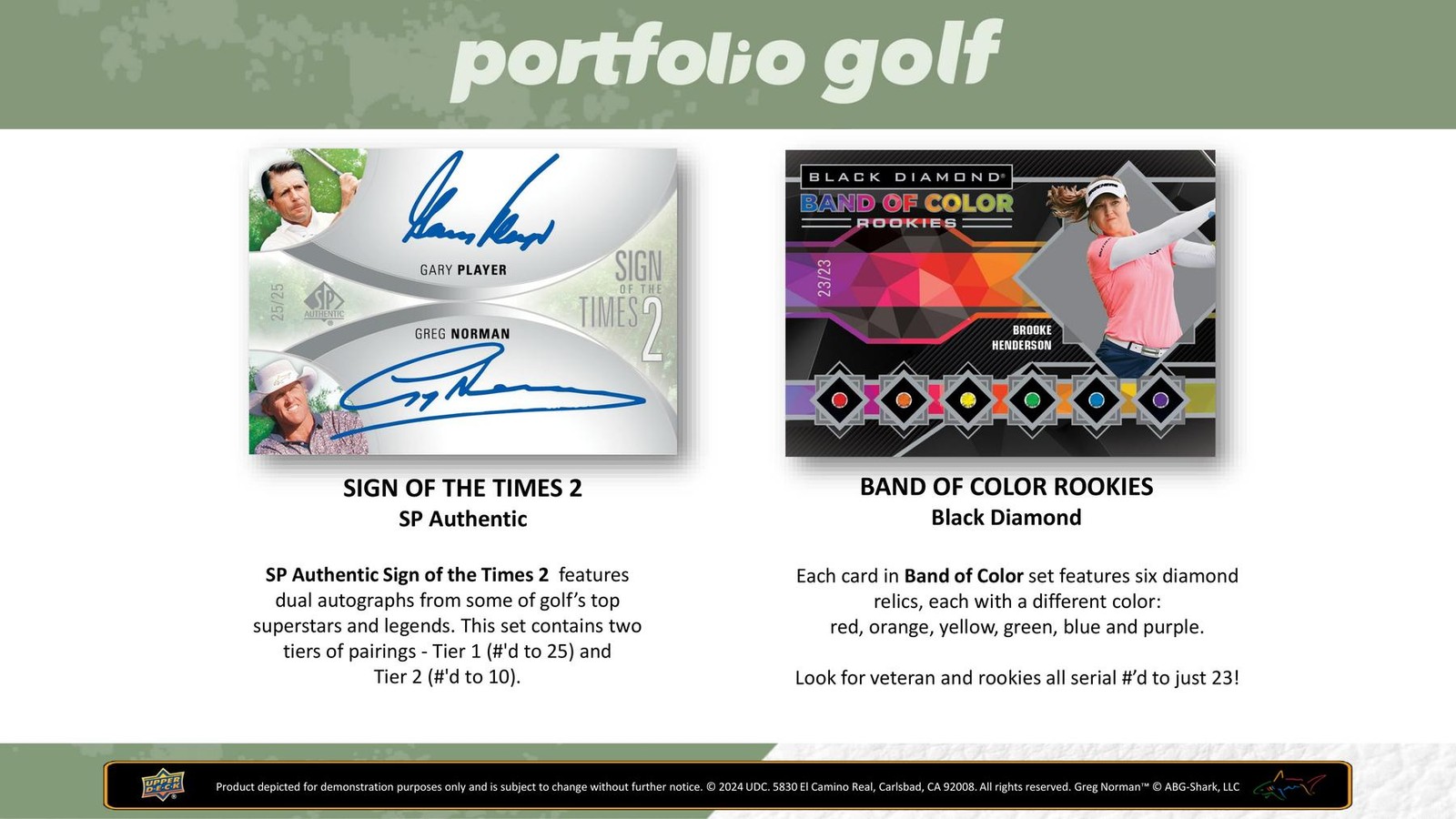 2024 UPPER DECK PORTFOLIO GOLF HOBBY BOX