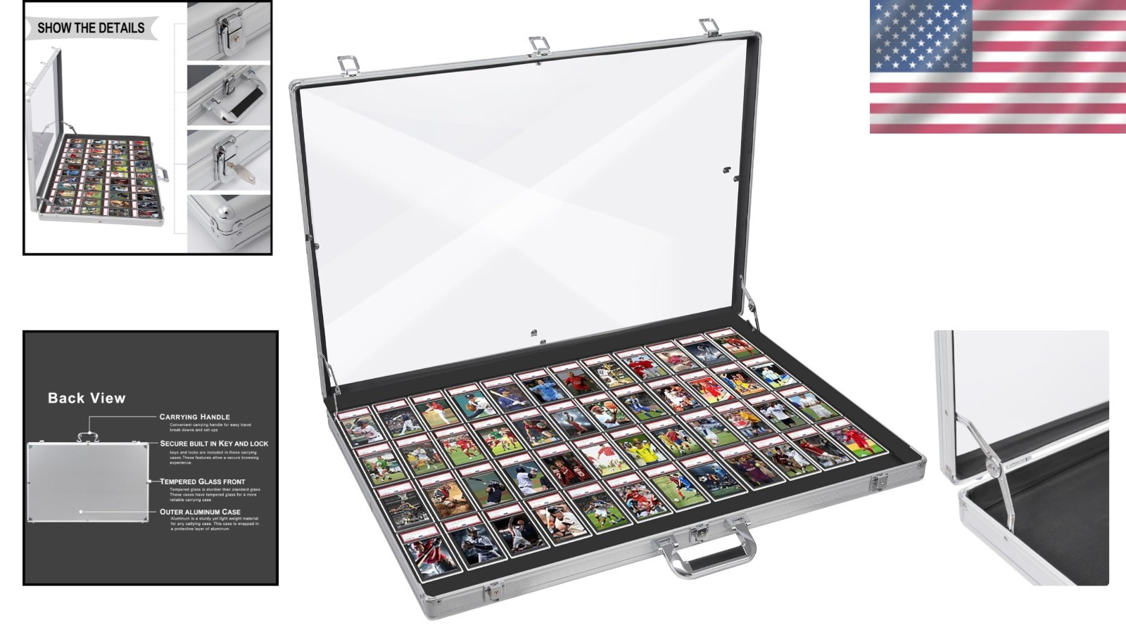 Portable Tabletop Display Case – Lockable Glass Showcase