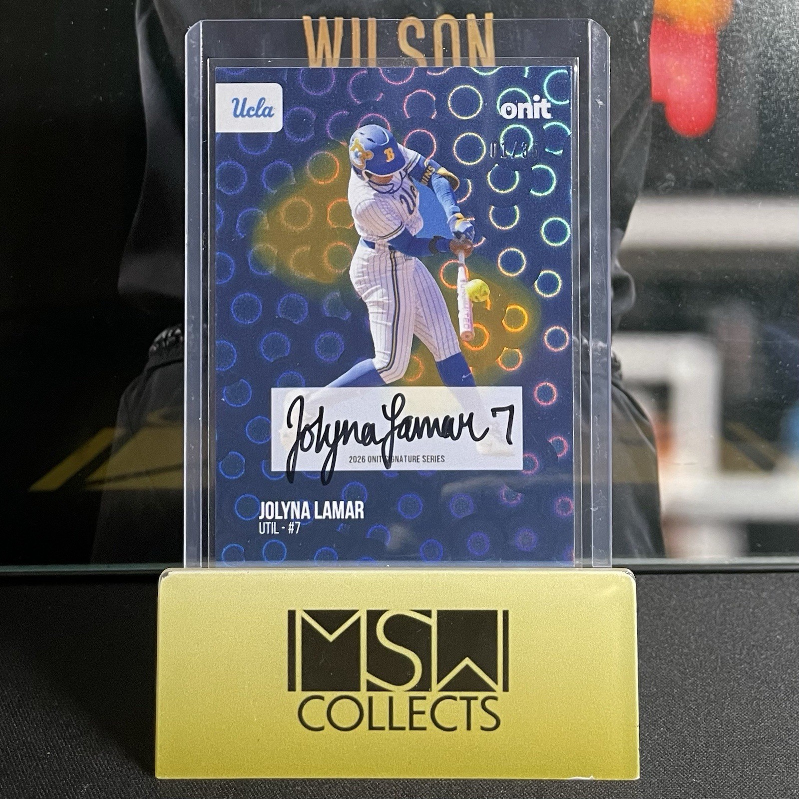 2026 ONIT Athlete UCLA Softball #S-4 Jolyna Lamar Base Signature Auto 1/35 (J)