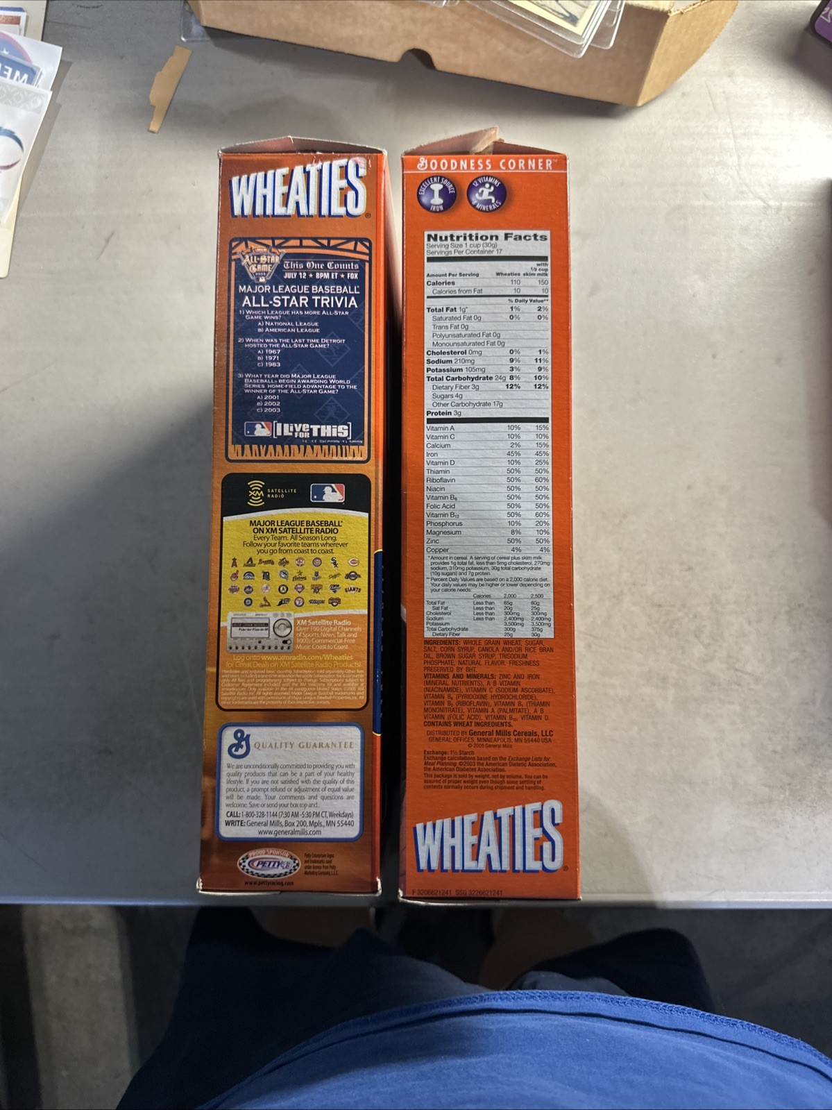 Roberto Clemente & Kirk Gibson Empty Wheaties Boxes.