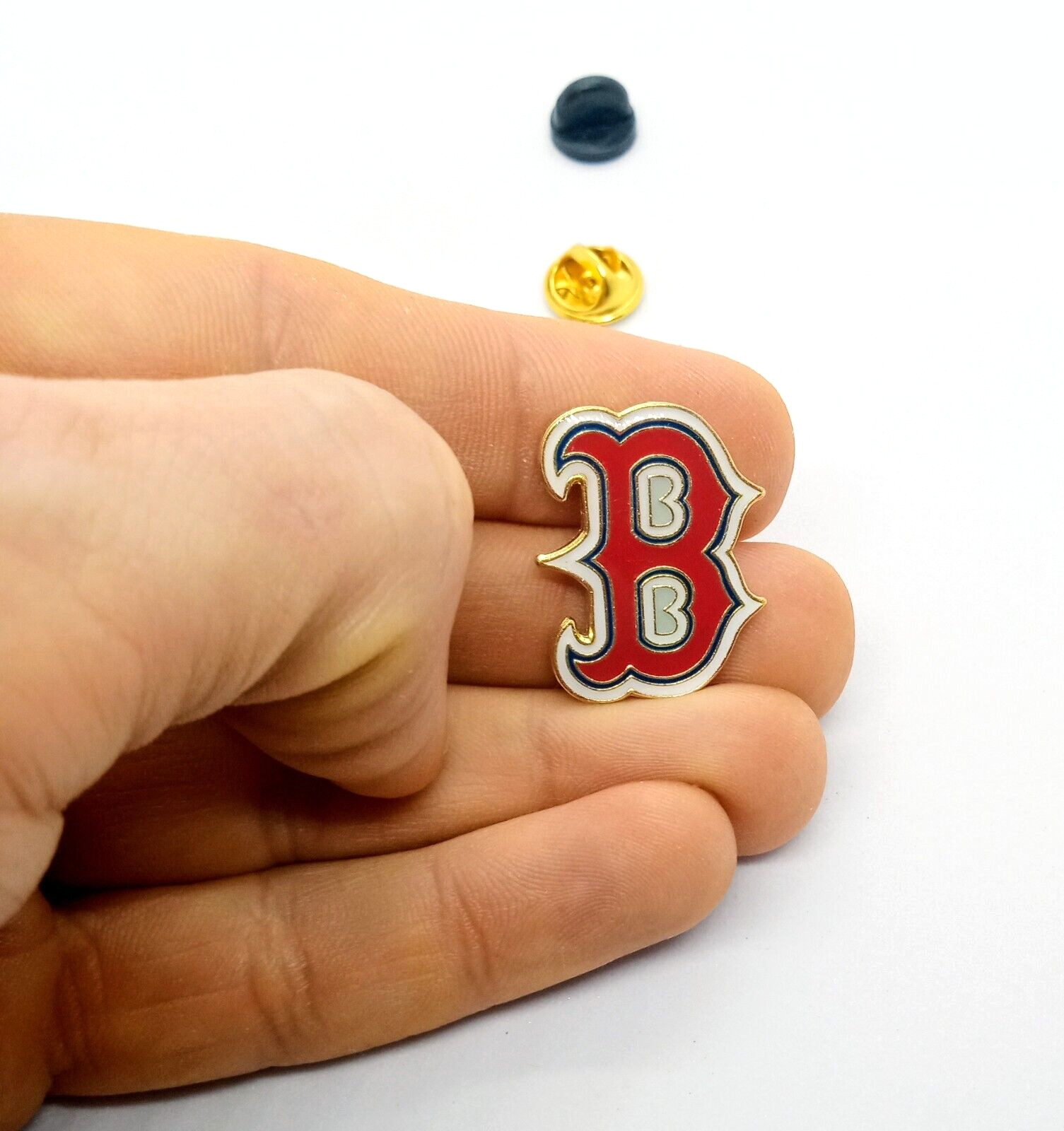 BOSTON RED SOX PIN (“B”) Baseball MLB Team Gift Enamel Hat Backpack Lapel Brooch