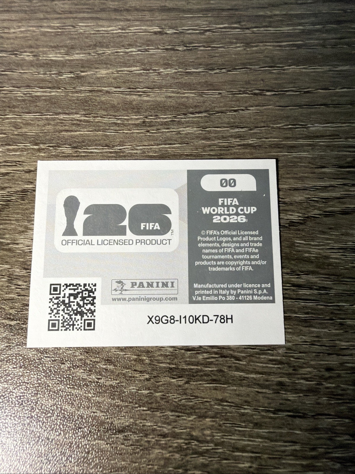 2026 Panini FIFA World Cup Sticker #00 BOOKS FIRST CARD! SSP 🔥PANINI LOGO FOIL
