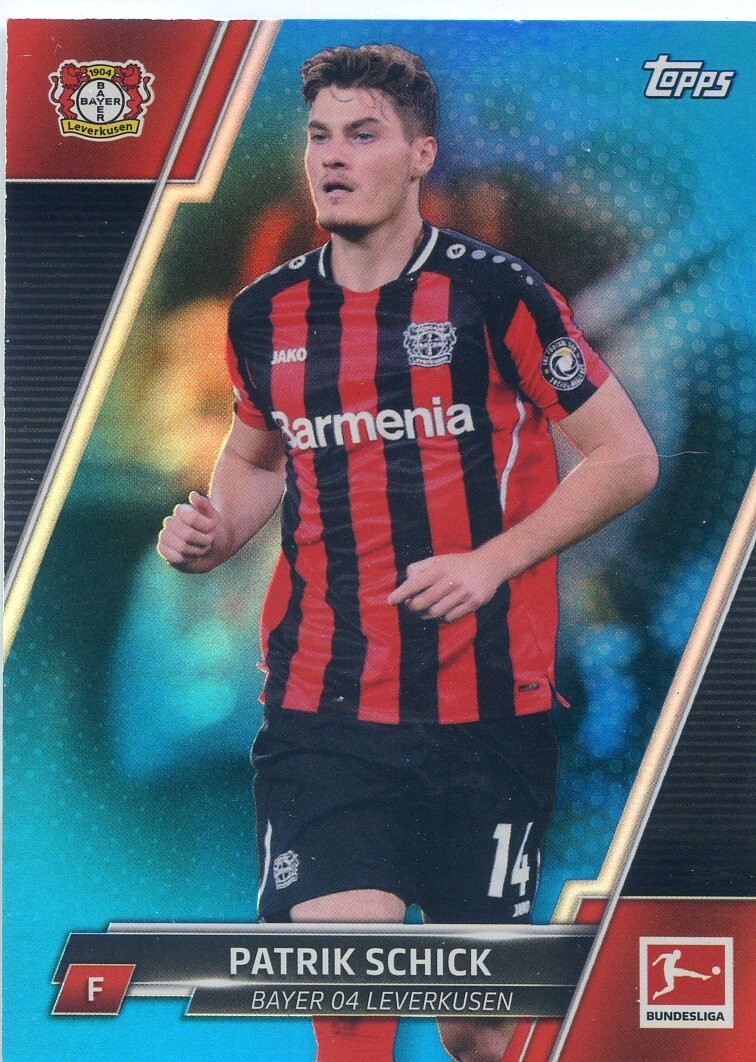 2021-22 Topps Bundesliga PATRIK SCHICK #129 BLUE FOIL BOARD #29/99