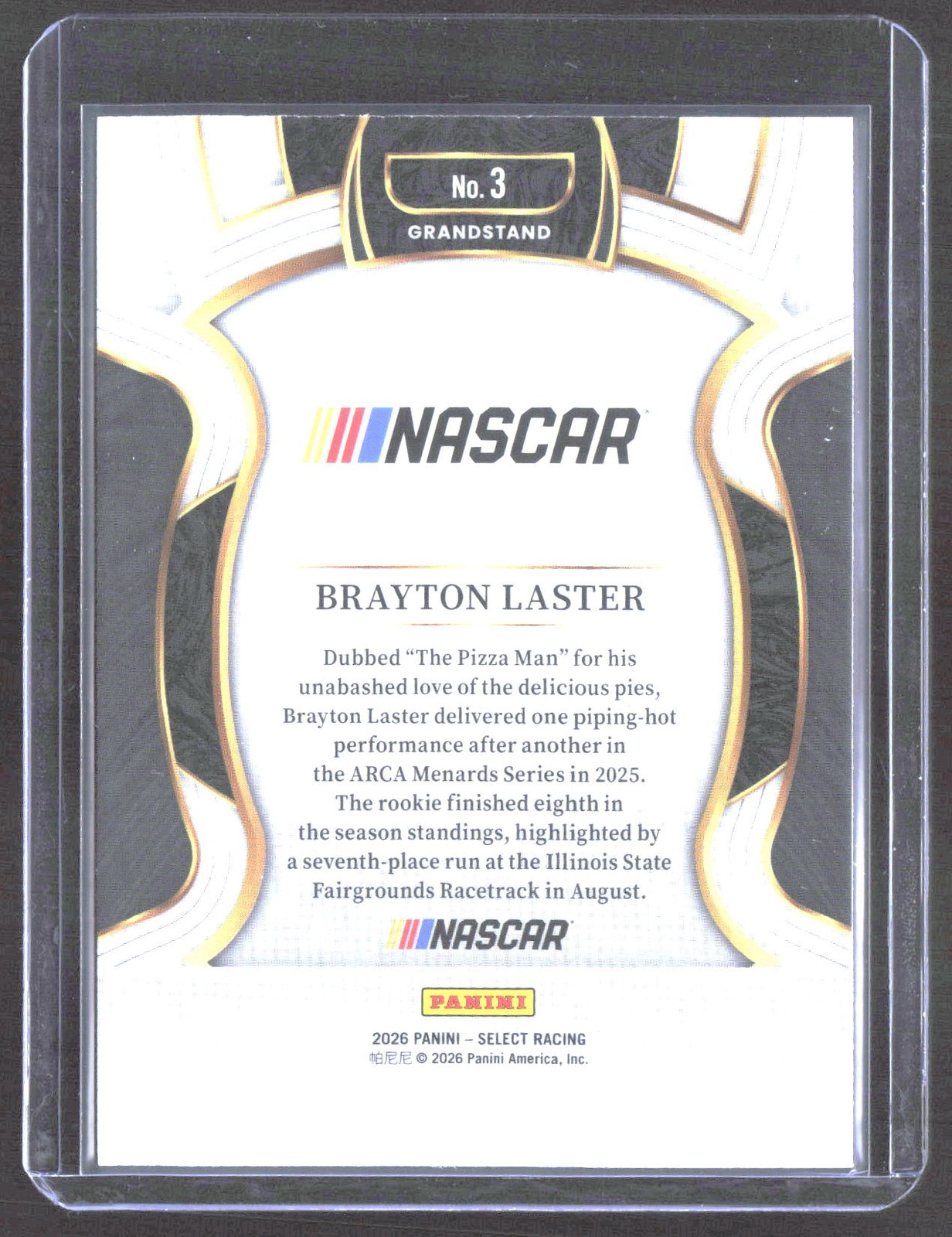 2026 Panini Select #3 Brayton Laster