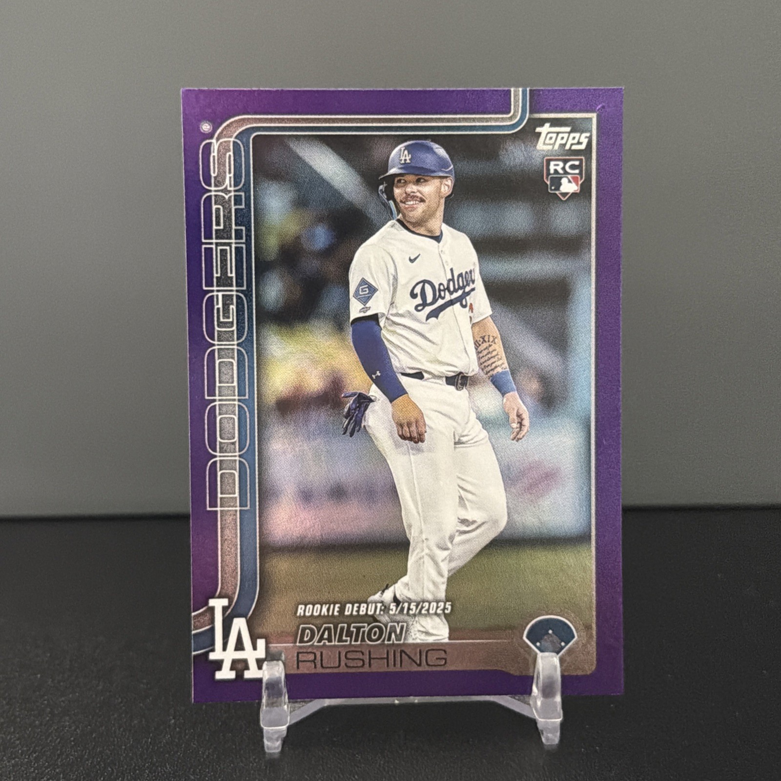 Dalton Rushing 2025 Topps Update Purple Rookie RC /250 LA Dodgers
