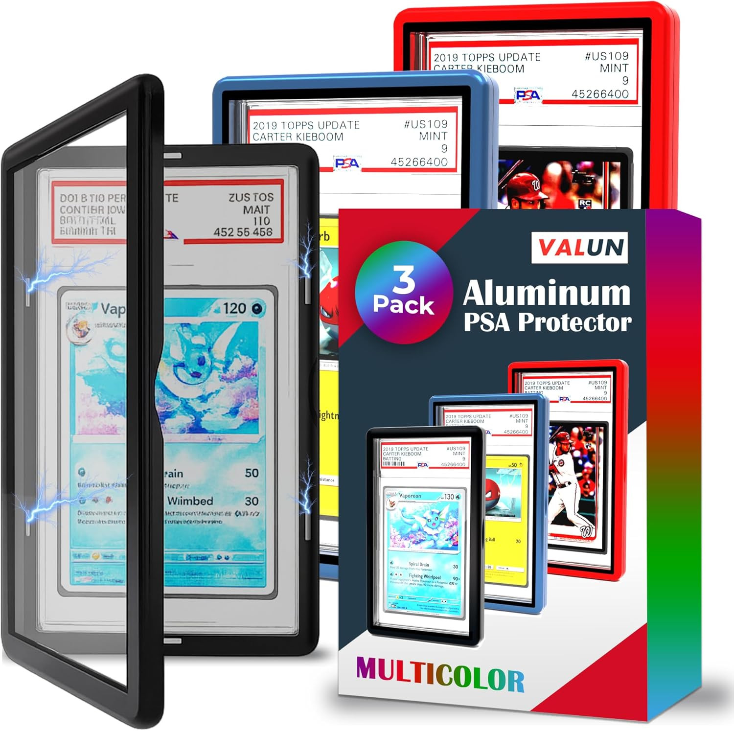 Multi-Color TPU Card Protectors – PSA Slab Bumper Pack of 10
