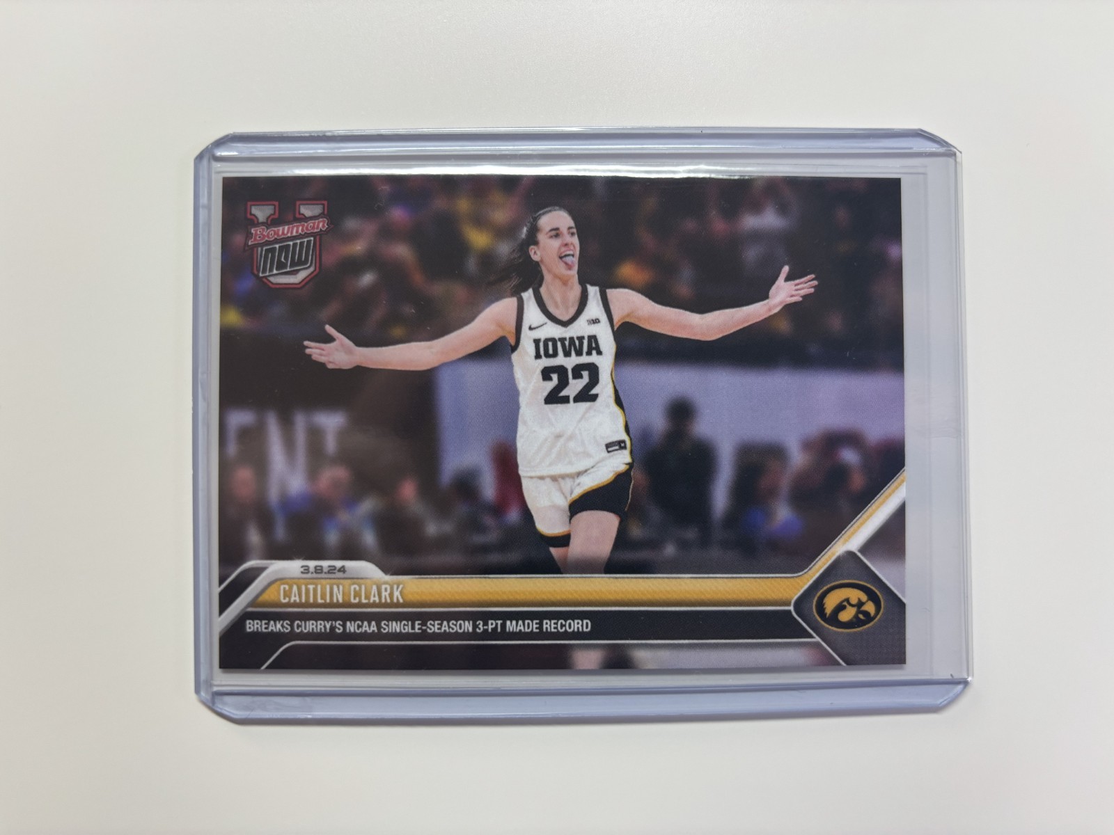 2023-24 Bowman U Now – Caitlin Clark #63 3PT Record | 3.8.24 /13100 (RC) | MINT
