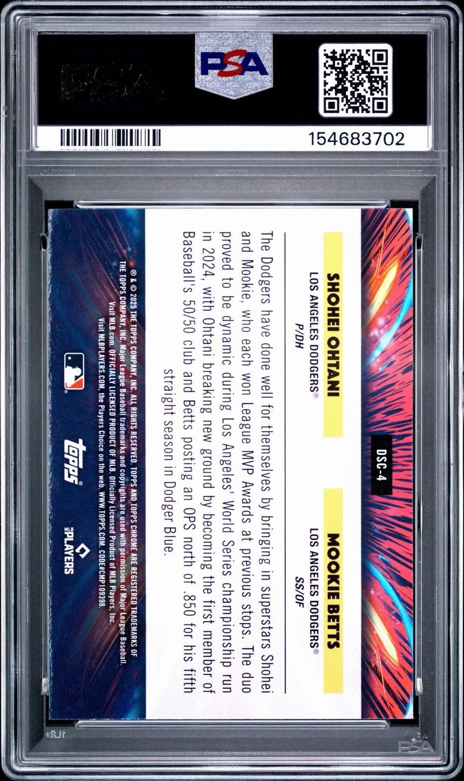 2025 Topps Cosmic Chrome – Star Clusters Shohei Ohtani, Mookie Betts #DSC-4