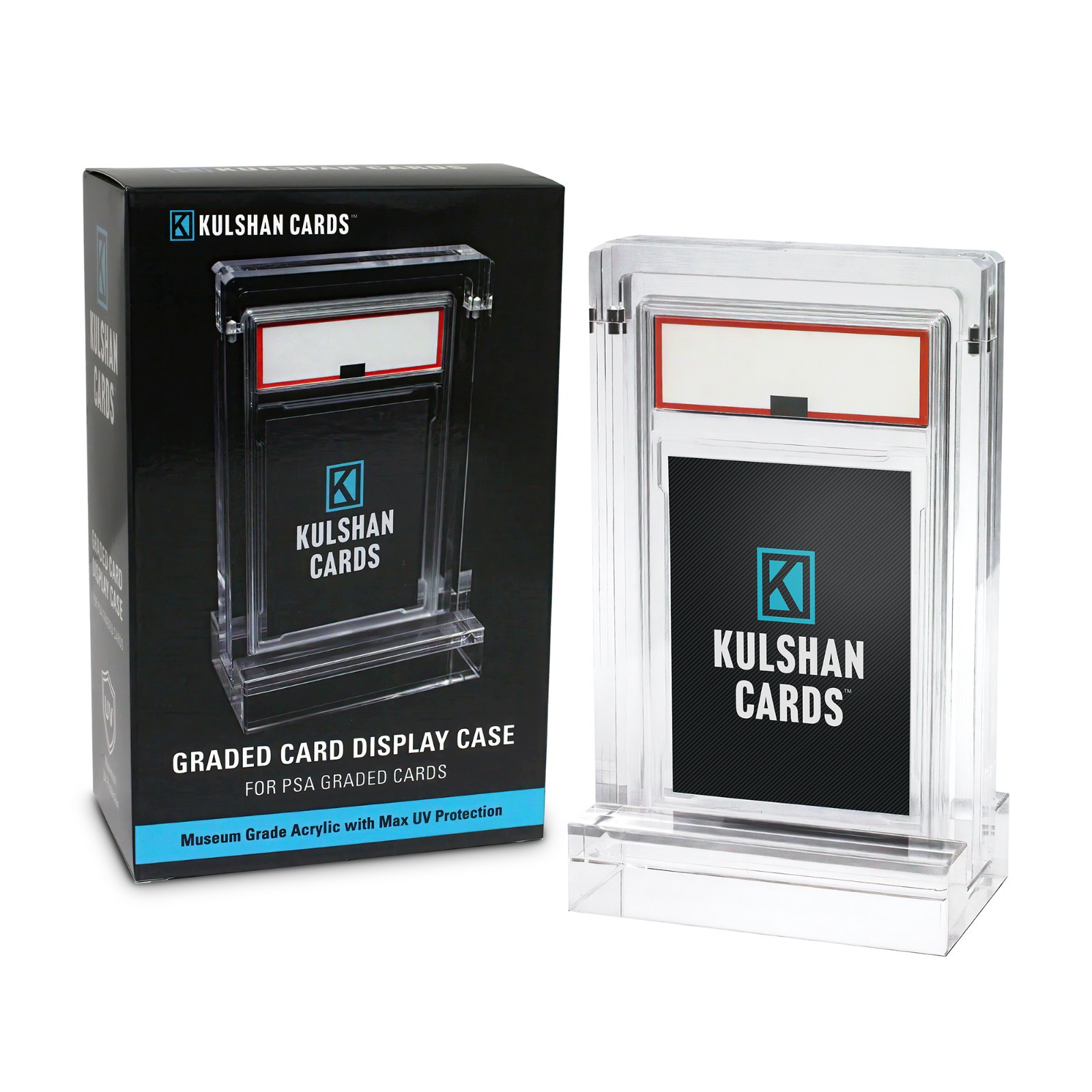 Premium PSA/CGC Graded Card Acrylic Display Case with Stand – UV Protection