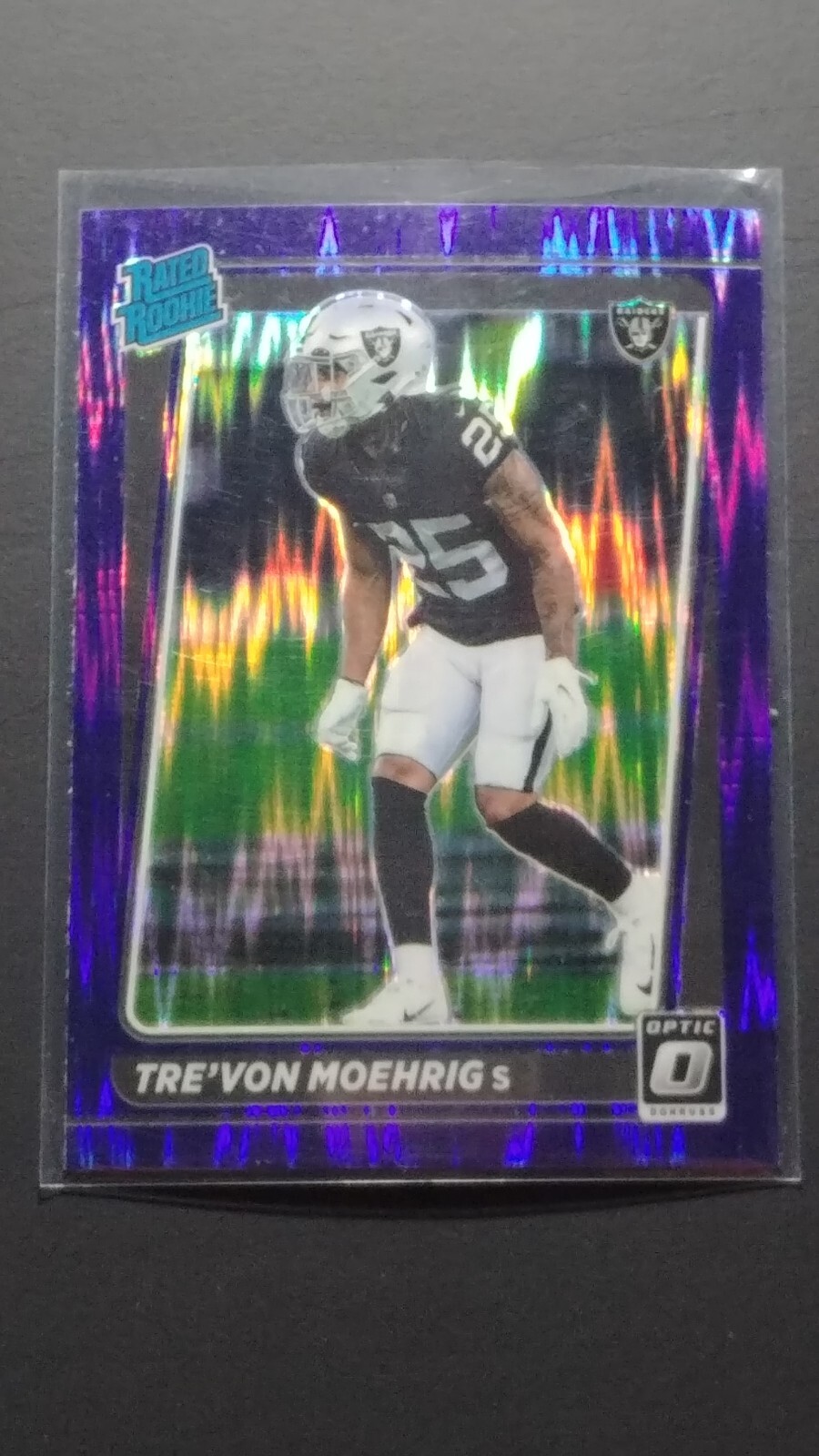TRE’VON MOEHRIG RC 2021 Donruss Optic Rated Rookie Purple Shock Parallel #271