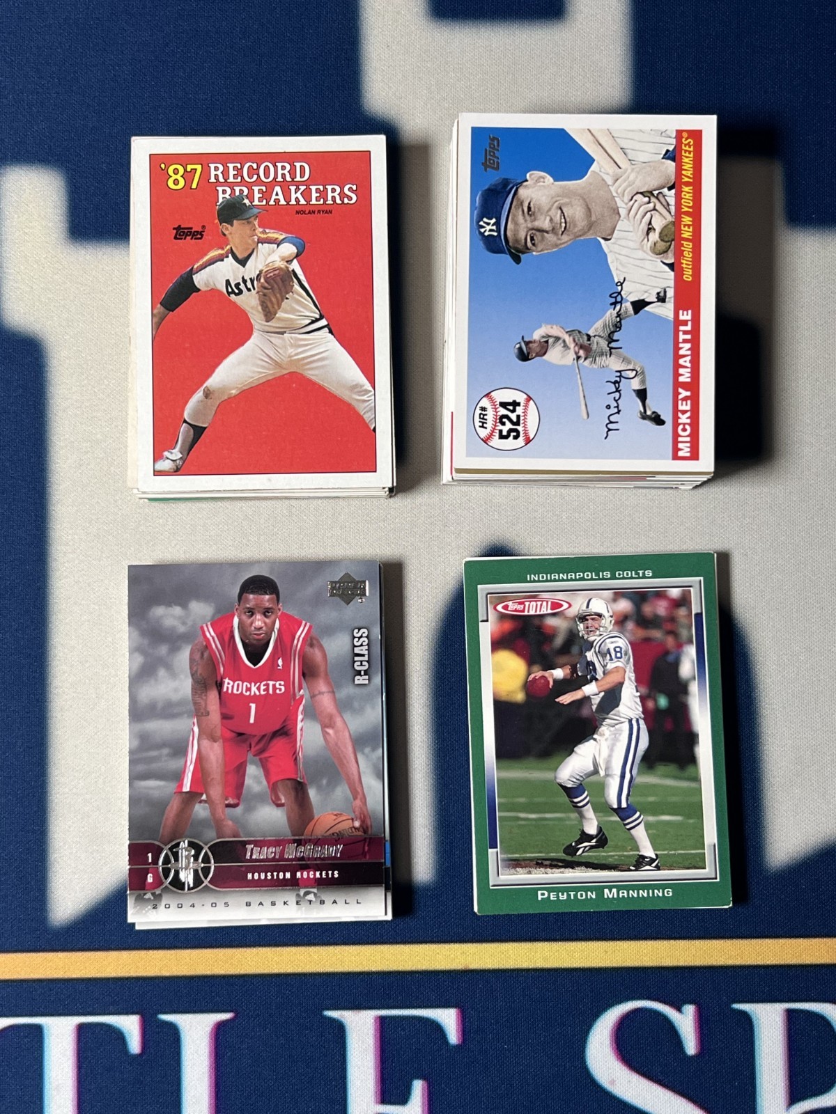 Mixed Sports Lot x86 MLB NFL NBA Mantle Griffey Bonds Jeter Sosa Manning Duncan