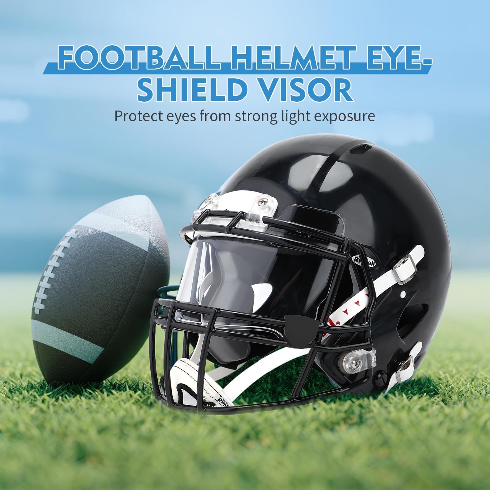 Football Visor Helmet Shield – Crystal-Clear Polycarbonate Face Protection fo…