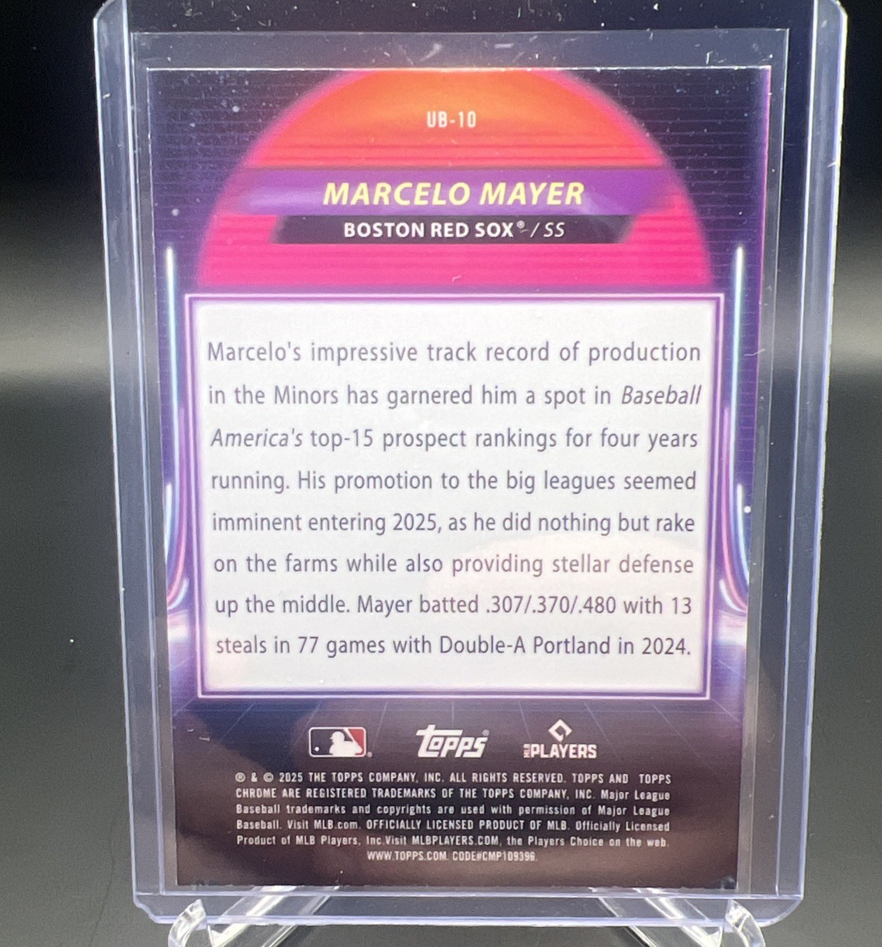 2025 Topps Cosmic Chrome – Ultraviolet Beam Marcelo Mayer #UB-10 (RC)