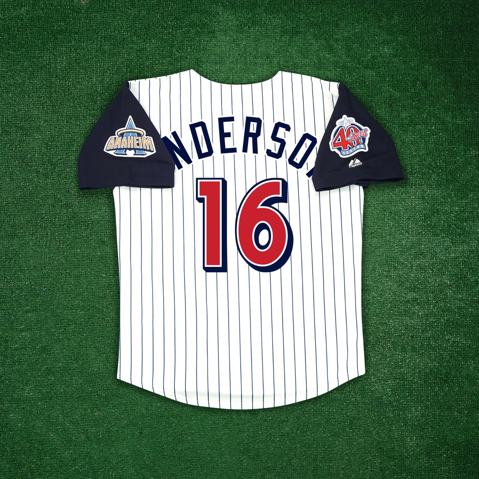 Garret Anderson 2000 Anaheim Angels Men’s Home/Road/Alt Jersey w/ 40th Patch