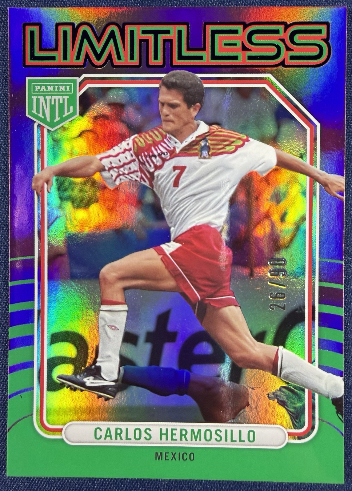 2026 Panini Mexico INTL Limitless Carlos Hermosillo Purple 26/90 No. 17