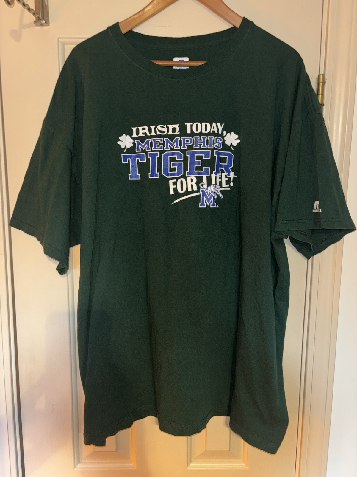 MENS RUSSELL ATHLETICS MEMPHIS TIGERS PULLOVER SHIRT SIZE 2XL/2TG/2EG