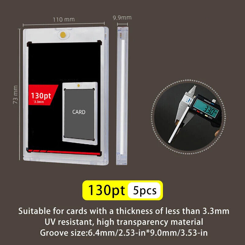 5Pcs Magnetic Card Holders One Touch 35 55 75 100 130 180 360Pt For Trading Card