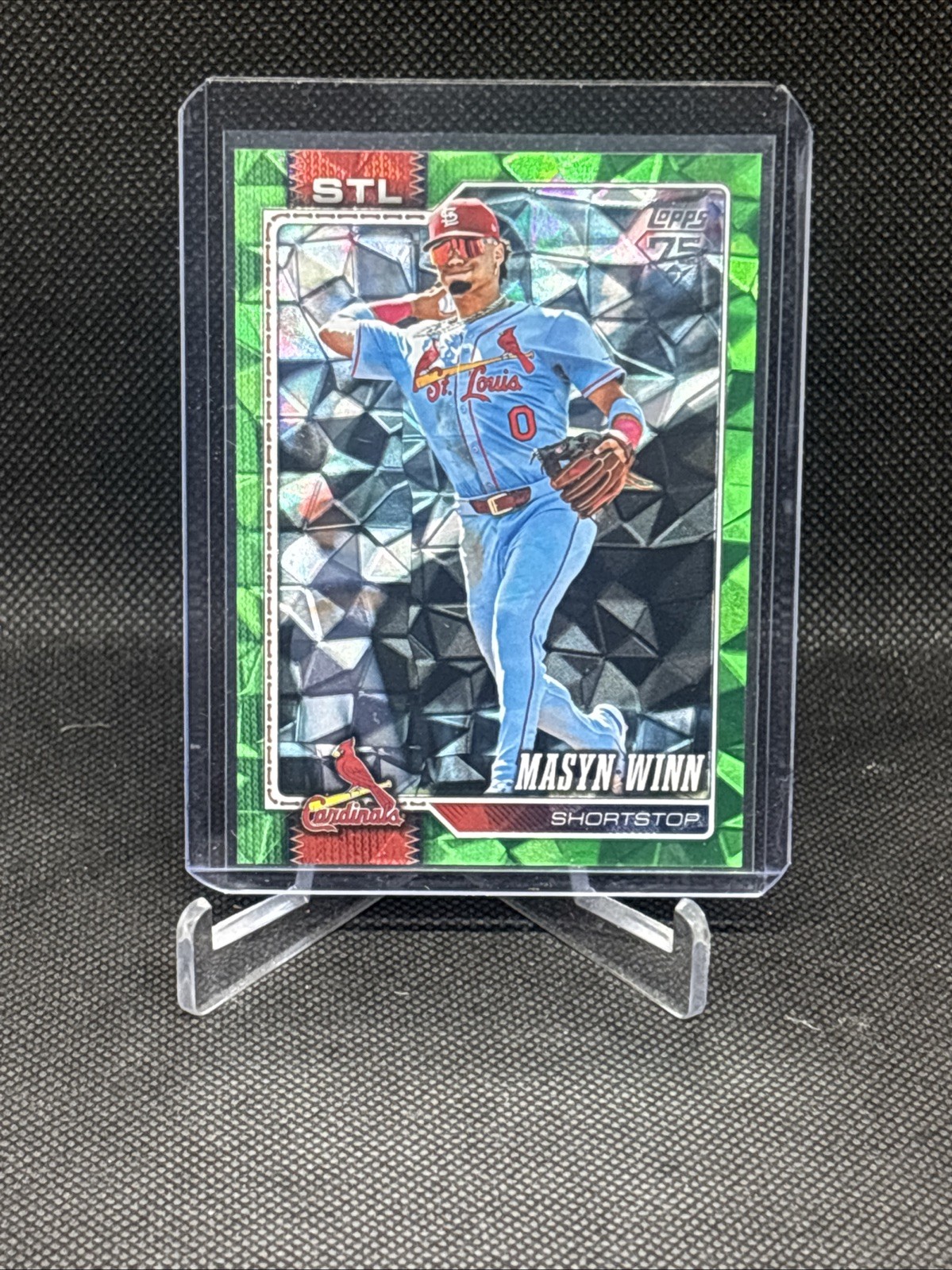 2026 Topps Series 2 Masyn Winn Green Diamanté /99 #526 Cardinals