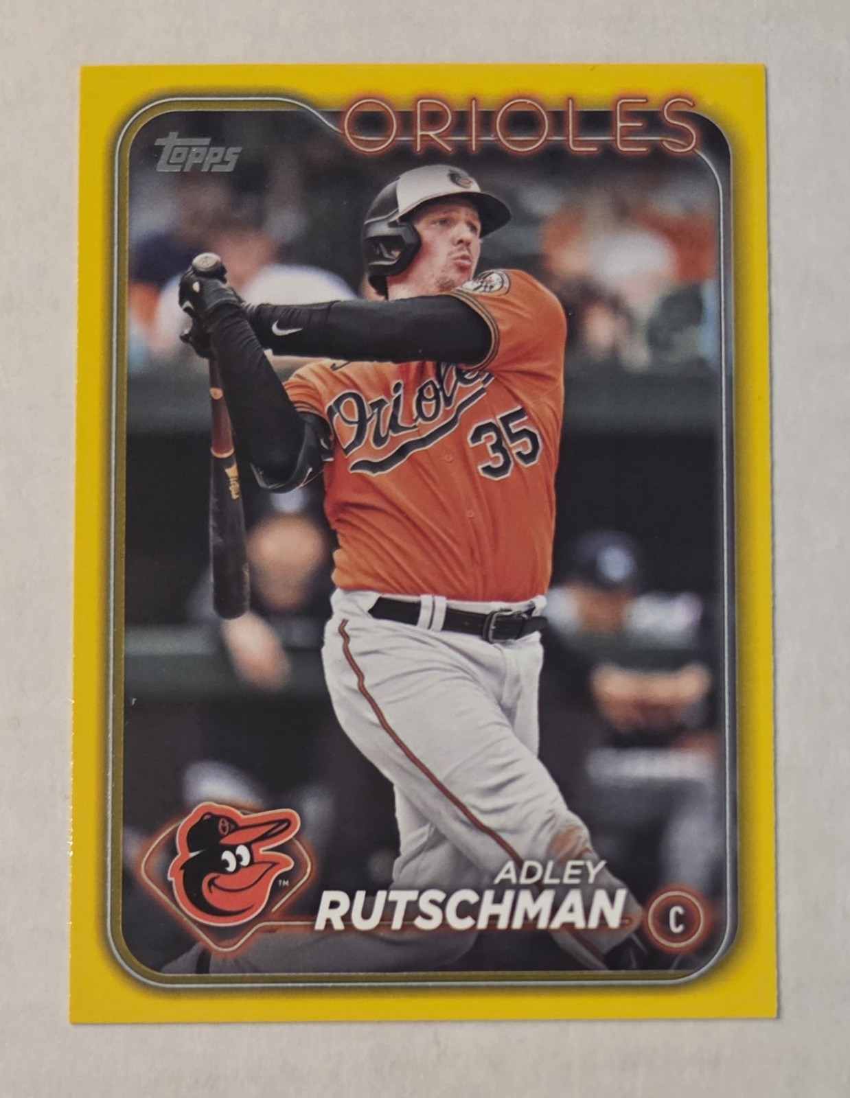 ADLEY RUTSCHMAN 2024 Topps Series 1 – Yellow #35 Orioles All-Star Silver Slugger