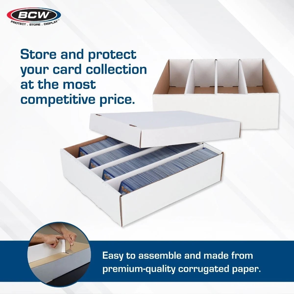 (10 pk) BCW Monster (3200 Count) Corrugated Cardboard Storage Box