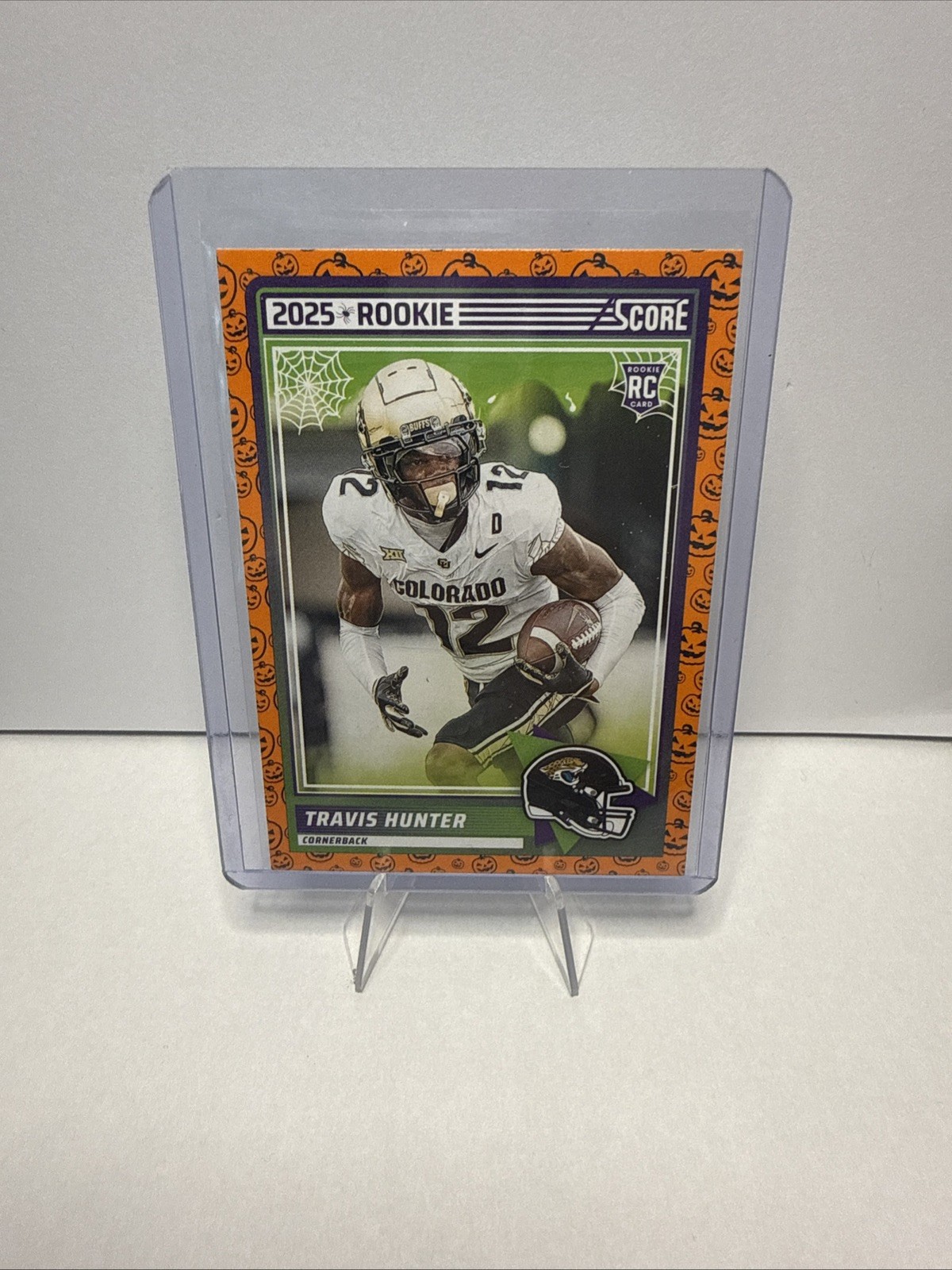 2025 Score Panini Travis Hunter #20 Jaguars Pumpkin Rookie Parallel Insert