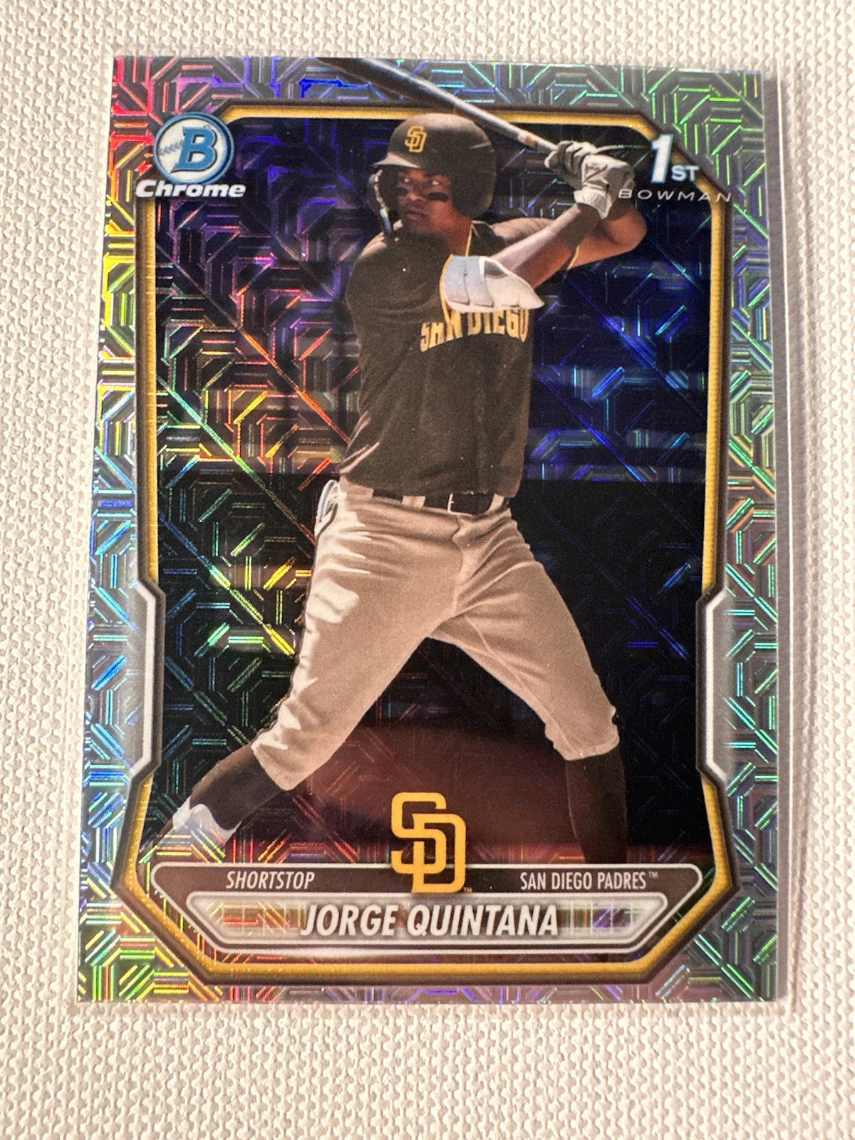 2026 Bowman Chrome Jorge Quintana 1st Bowman Mojo Refractor #BCP-93 Padres