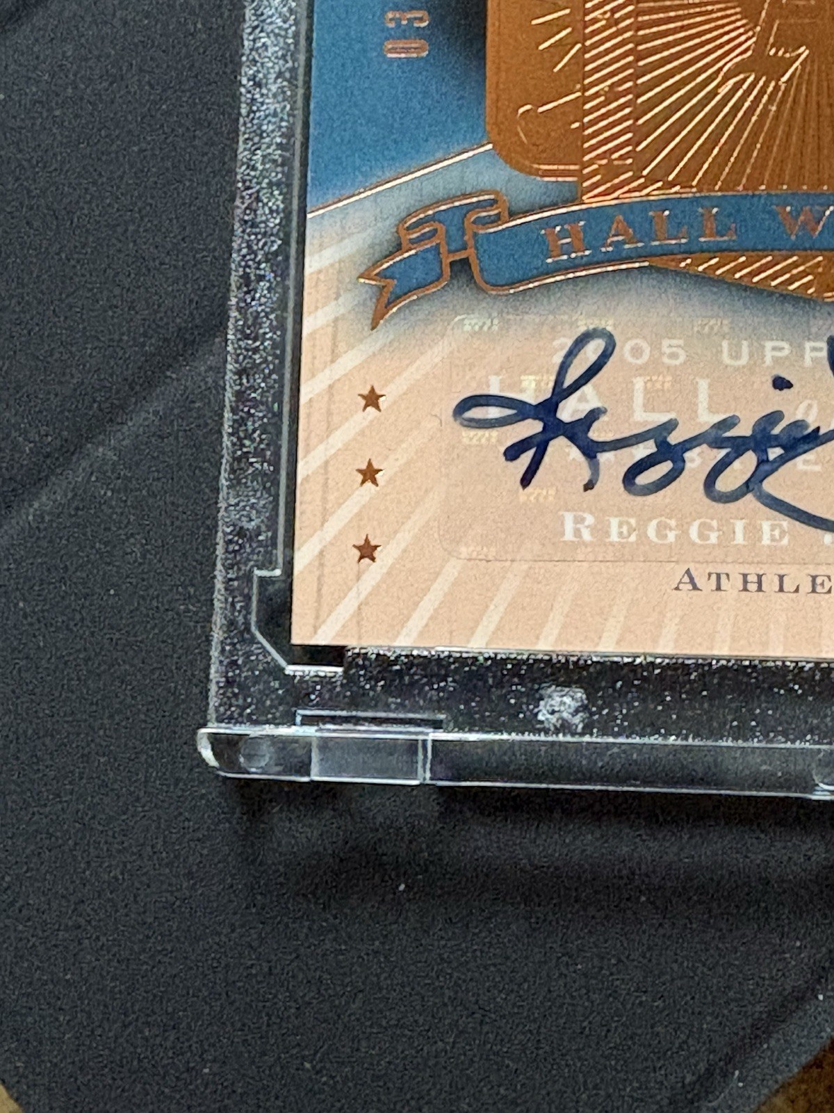 2005 UPPER DECK HALL WORTHY REGGIE JACKSON AUTO SIGNED /25 OAKLAND ATHLETICS