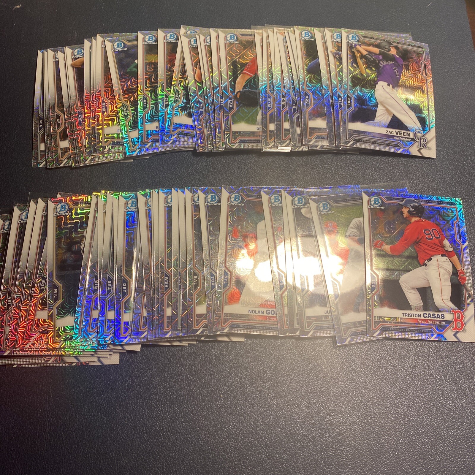2021 BOWMAN MEGA MOJO CHROME REFRACTOR(BCP-1 TO BCP-150) / PICK YOUR CARD