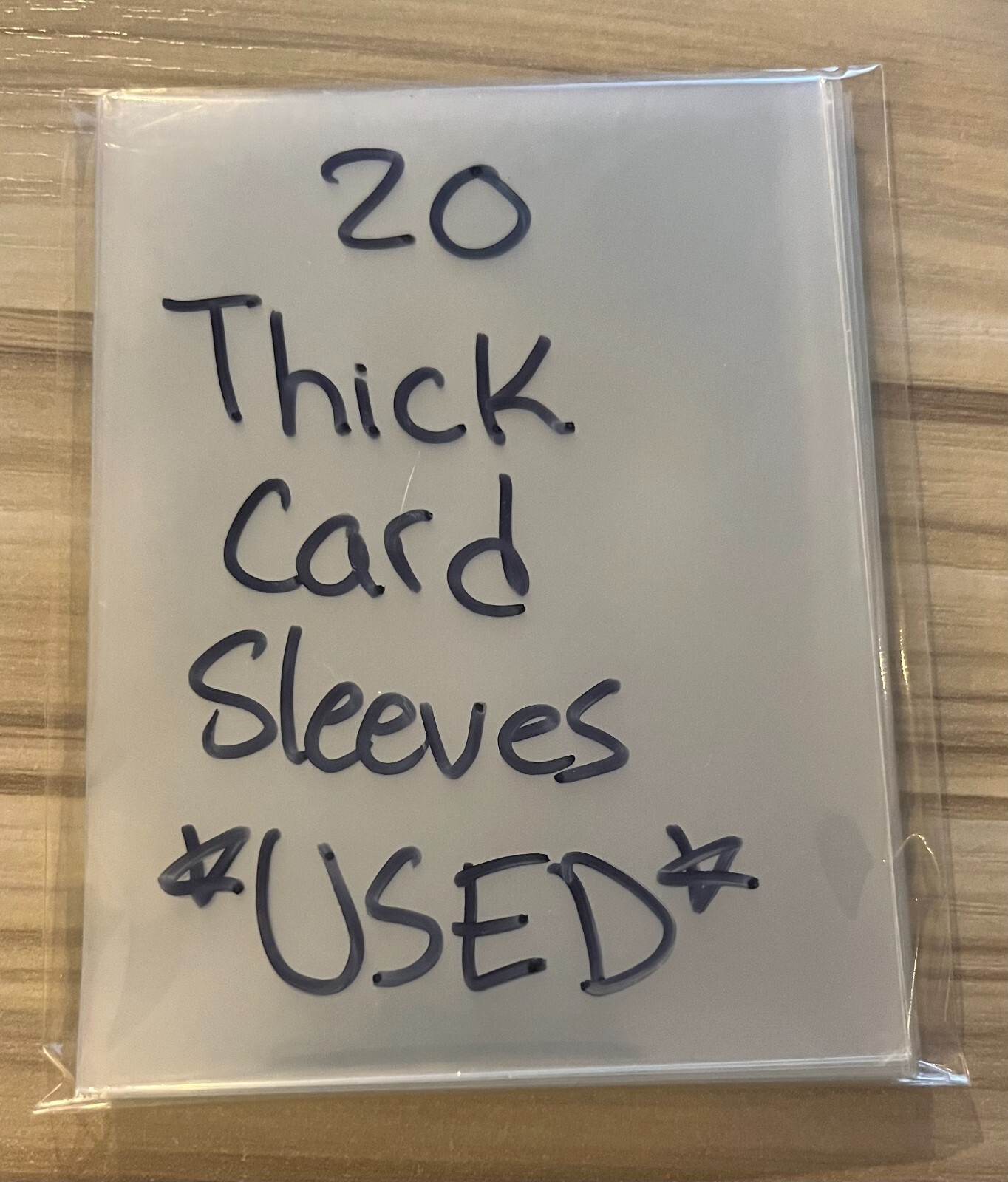 20 USED THICK CARD SLEEVES – FREE SHIPPING
