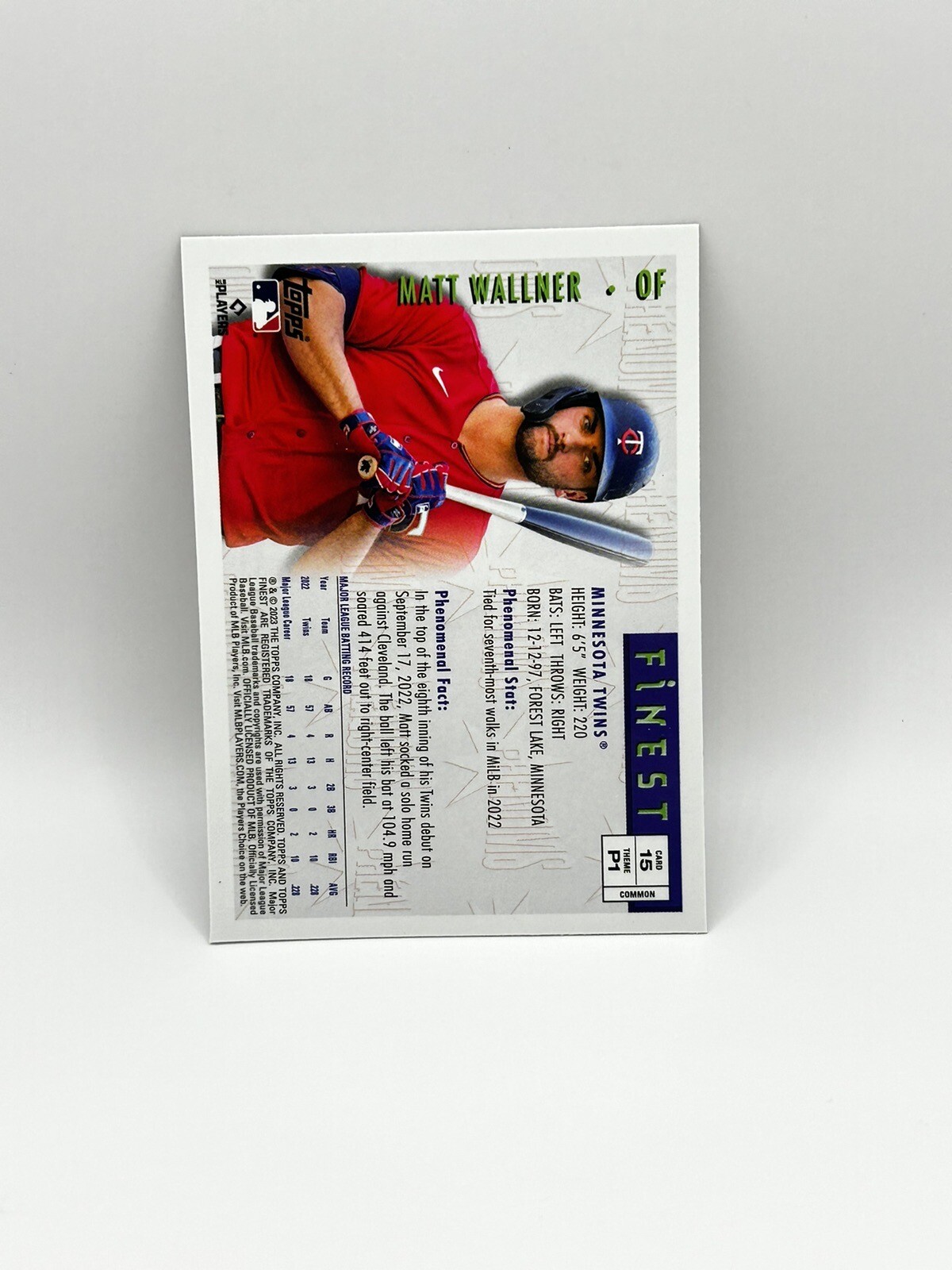 2023 Topps Finest Flashback #15 Matt Wallner Minnesota Twins Rookie