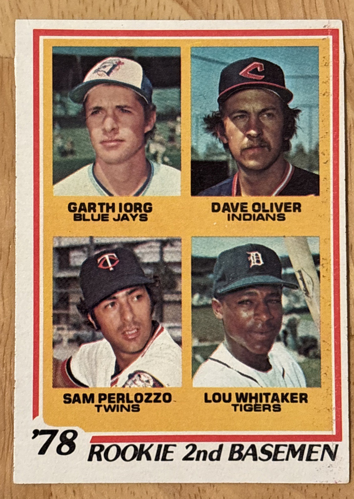 1978 Topps – Rookie 2nd Basemen Lou Whitaker, Garth Iorg, Sam Perlozzo #704 (RC)