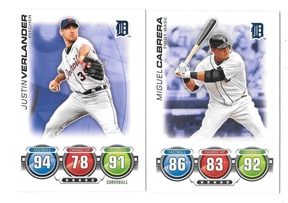 2010 Topps ATTAX (1-220) – DETROIT TIGERS Team Set
